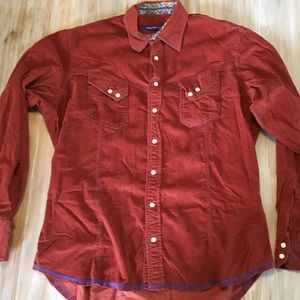 George Roth Los Angeles Pearl Snap Corduroy Shirt